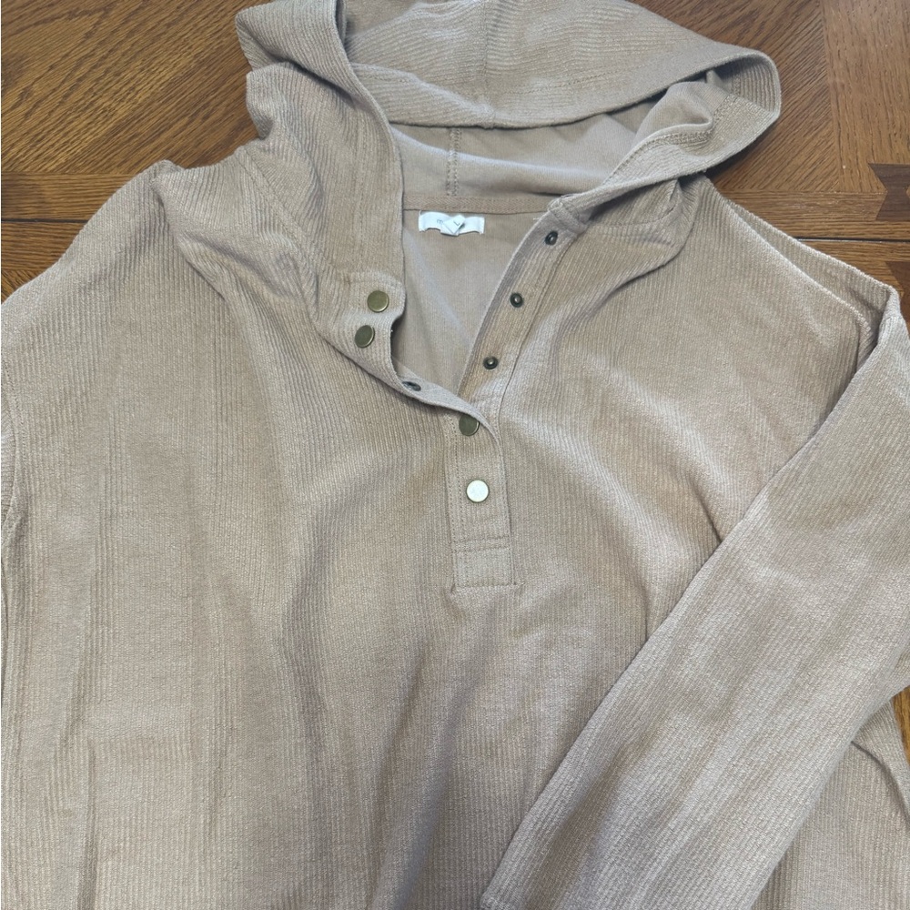 Misses Beige Sweater with Hood